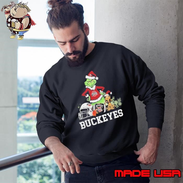 NCAA Grinch Shirt The Grinch And Ohio State Buckeyes Christmas Sweatshirt