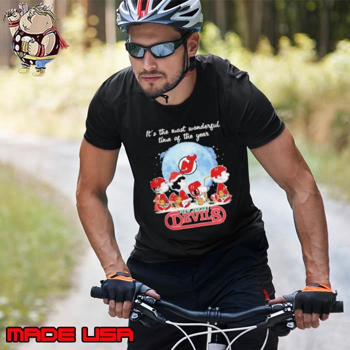 New Jersey Devils It The Most Wonderful Time Of The Year Peanut Characters Christmas Unisex