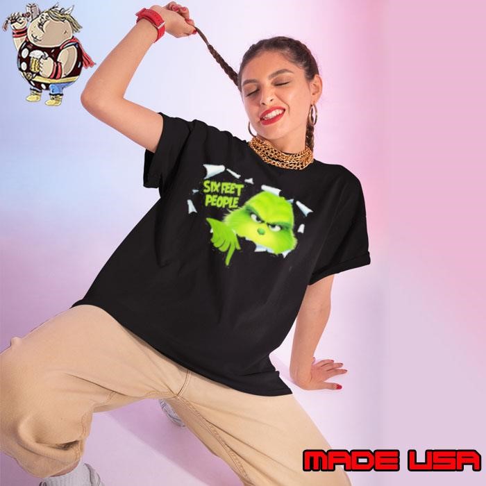 Nice Grinch Six Feet People Christmas 2024 Ladies tee