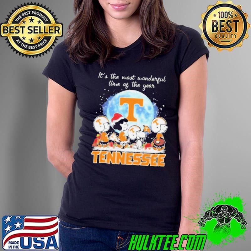 Peanut Characters It’s The Most Wonderful Time Of The Year Tennessee Volunteers Christmas 2024 Ladies tee