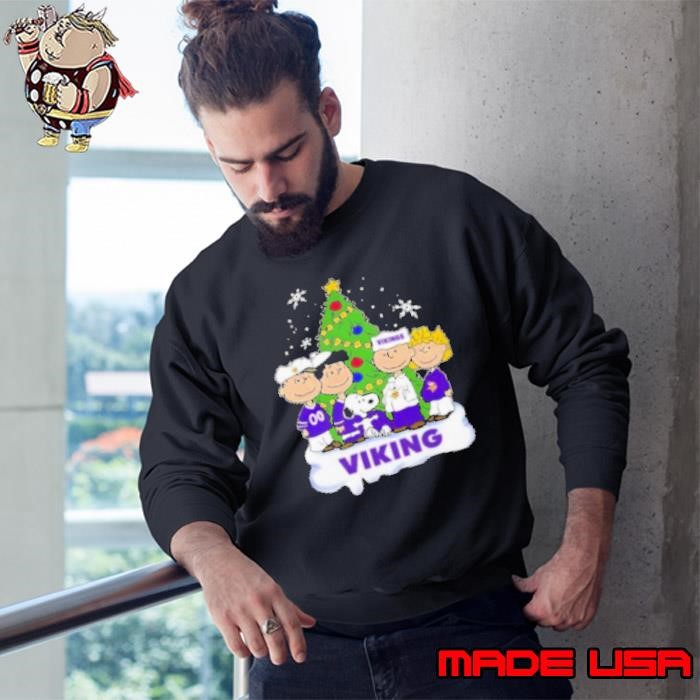 Peanuts Character X Minnesota Vikings Merry Christmas 2024 Sweatshirt