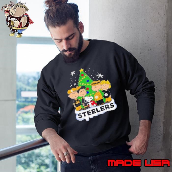 Peanuts Character X Pittsburgh Steelers Merry Christmas 2024 Sweatshirt