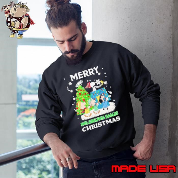 Peanuts Philadelphia Eagles Merry Christmas Sweatshirt