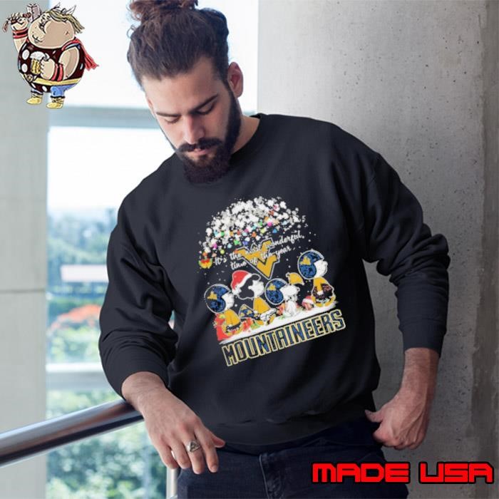 Peanuts West Virginia Mountaineers It’s The Most Wonderful Time Of The Year Winter Sweatshirt