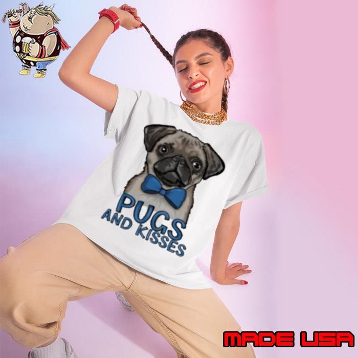 Pugs and Kisses Cute Pug Dog Ladies tee
