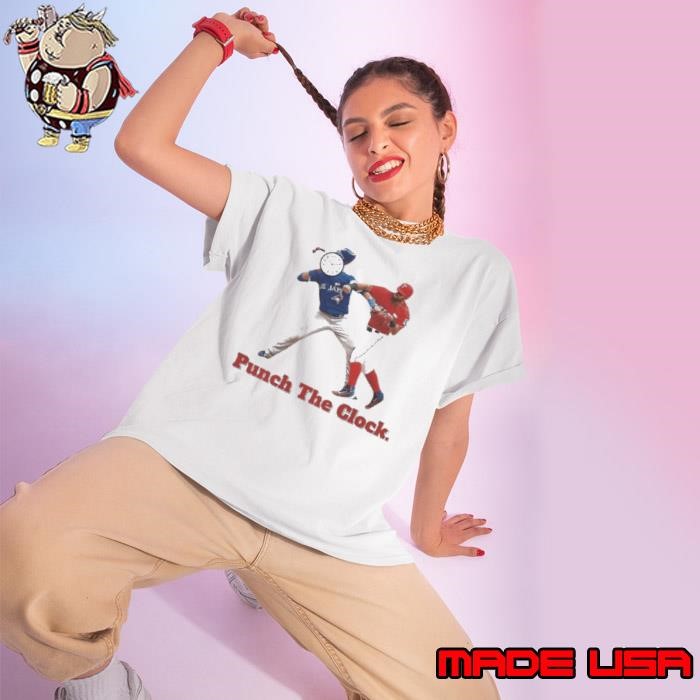 Punch the clock Rangers vs Blue Jays Ladies tee