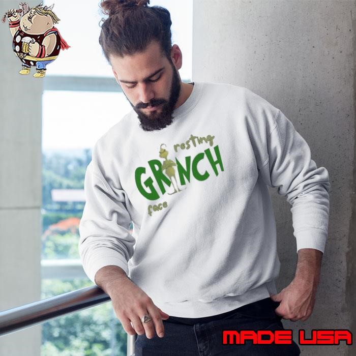 Resting Grinch Face Funny Christmas Sweatshirt
