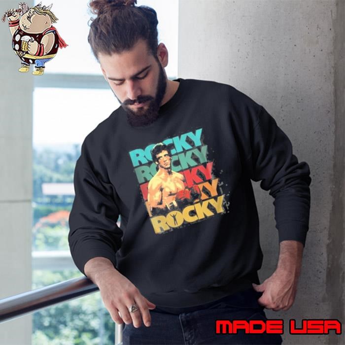 Rocky Pose American actor and filmmaker 70’s Retro Fade Sweatshirt
