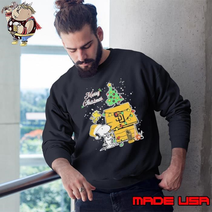San Diego Padres Merry Christmas With Snoopy Baby Sweatshirt
