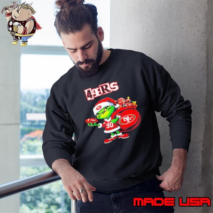 San Francisco 49ers Christmas Grinch player Sweatshirt