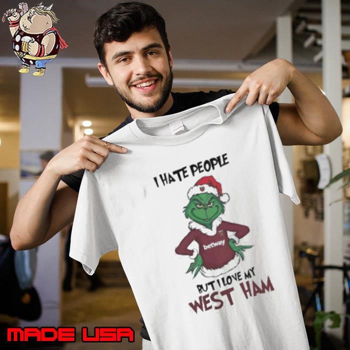Santa Grinch I hate people but I love my Westham 2024 Unisex