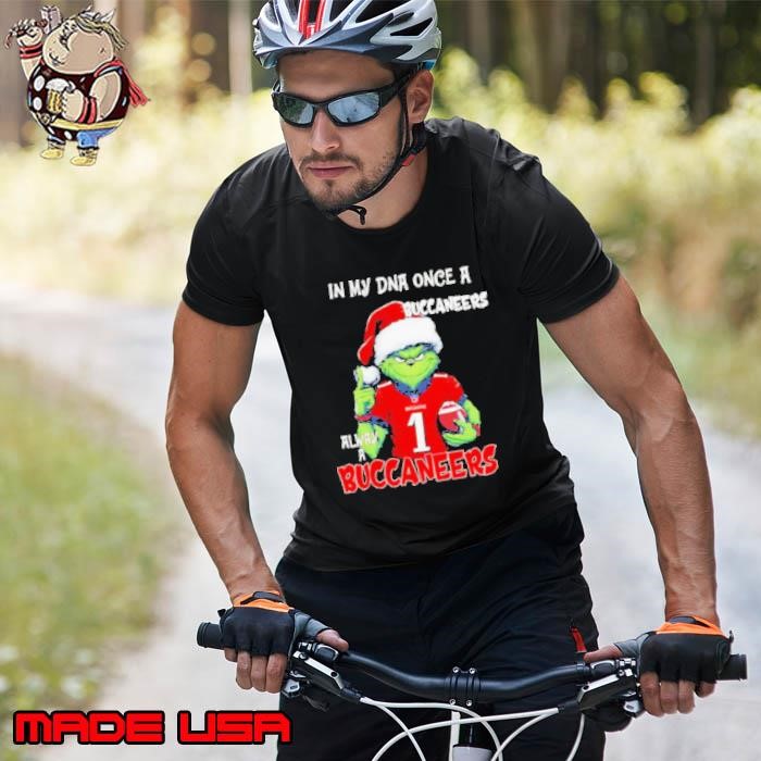 Santa Grinch in my DNA once a Buccaneers alway a Tampa Bay Buccaneers Christmas Unisex