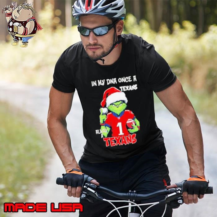 Santa Grinch in my DNA once a Texans alway a Houston Texans Christmas Unisex