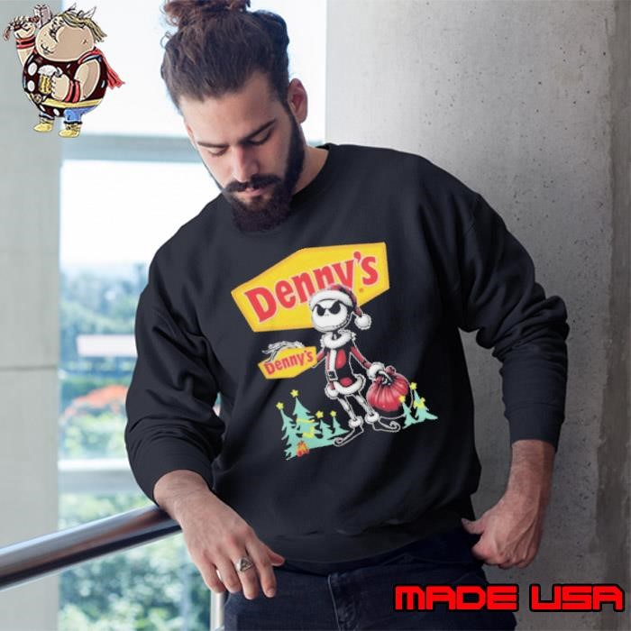 Santa Jack Skellington Denny’s Logo Merry Christmas 2024 Sweatshirt