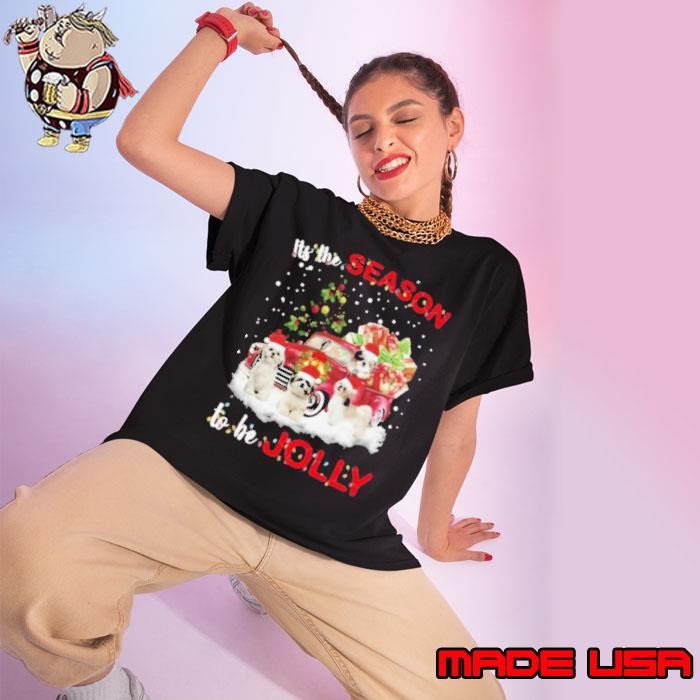 Shih Tzu Its The Season To Be Jolly Crewneck Ladies tee