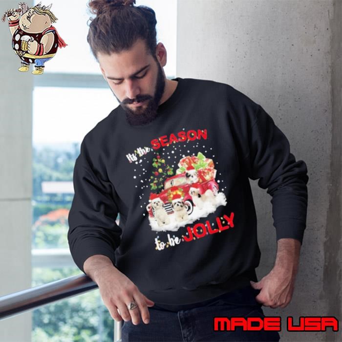 Shih Tzu Its The Season To Be Jolly Crewneck Sweatshirt