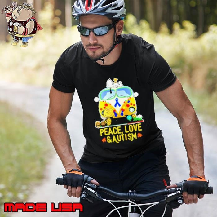 Snoopy Peace Love and Autism Ugly Unisex