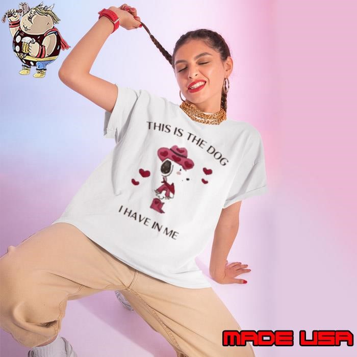 Snoopy Peanuts this is the dog I have in me Ladies tee