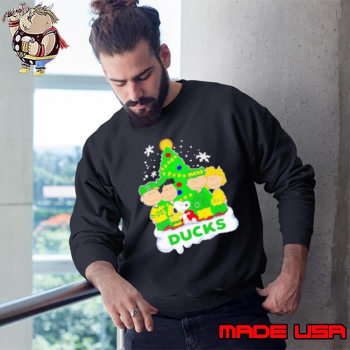 Snoopy and friends fans of Oregon Ducks Merry Christmas Sweatshirt
