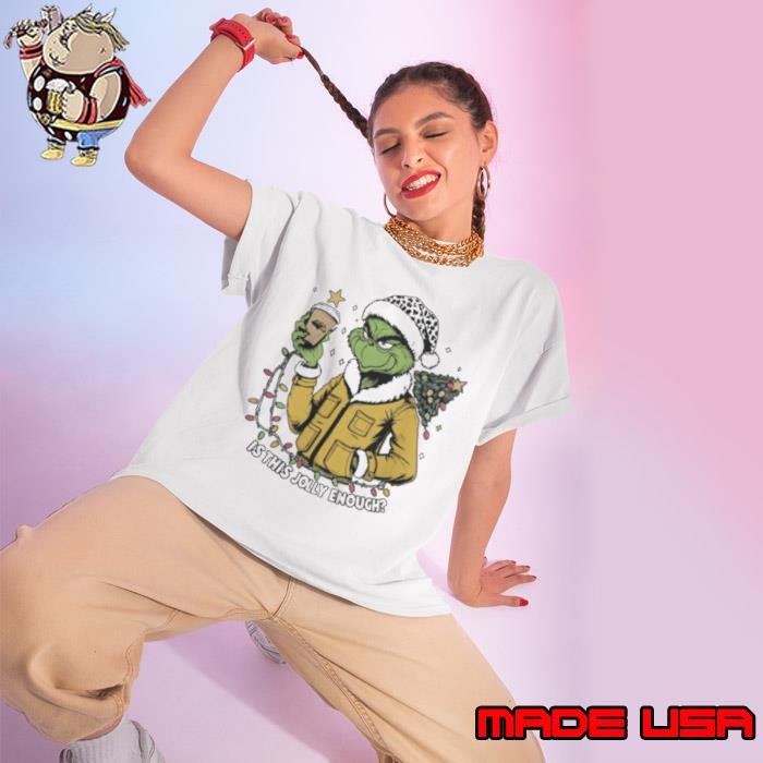 Southern Miss Golden Eagles x Santa Grinch Is This Jolly Enough Merry Christmas Ladies tee