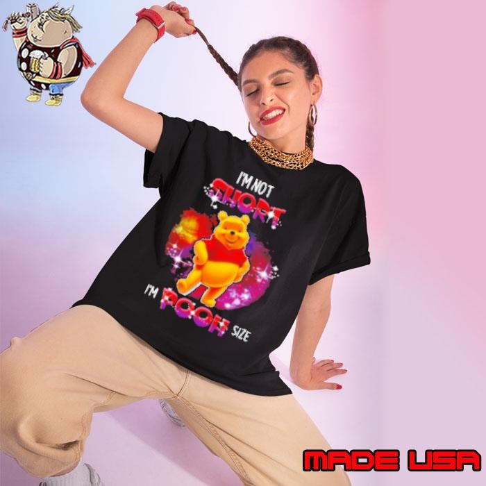 Sparkling Winnie the Pooh I'm Not Short I'm Pooh Size Ladies tee
