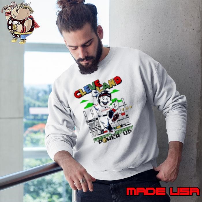 Super Mario Power Up Cleveland Baseball Team Guardian Sweatshirt