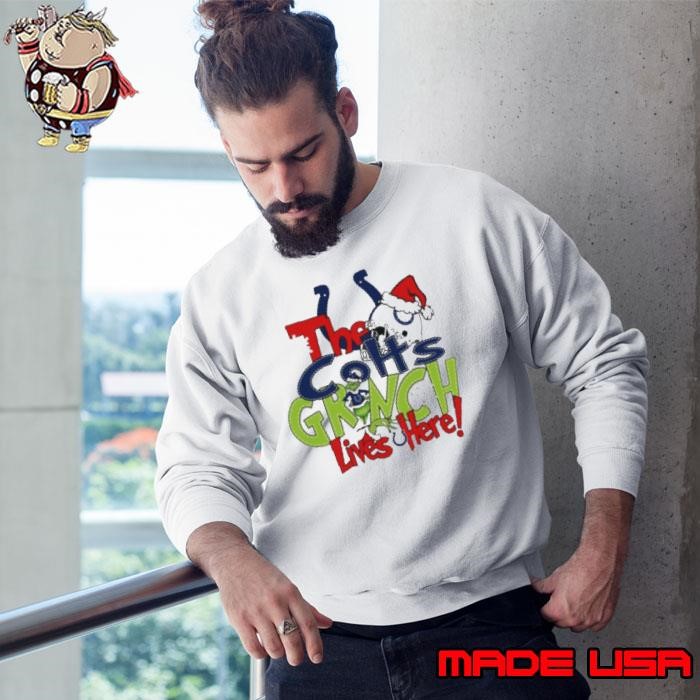 The Colts Grinch lives here Christmas Sweatshirt