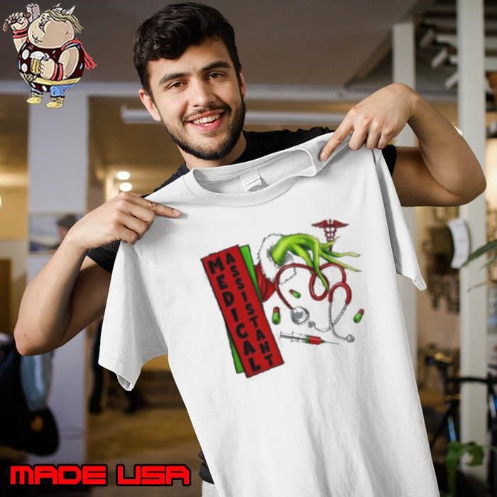 The Grinch Hand Hold Stethoscope Medical Assistant Christmas 2024 Unisex