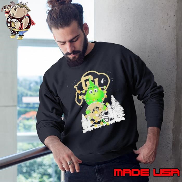 The Grinch Hug Colorado Buffaloes Helmet Christmas Sweatshirt