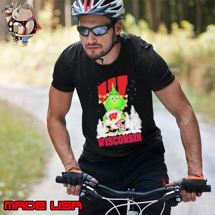 The Grinch Hug Ohio Wisconsin Badgers Helmet Christmas Unisex