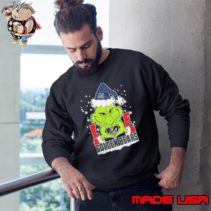 The Grinch Love Heart 2024 California Golden Bears Football Christmas Sweatshirt