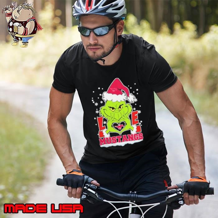 The Grinch Love Heart 2024 SMU Mustangs Football Christmas Unisex
