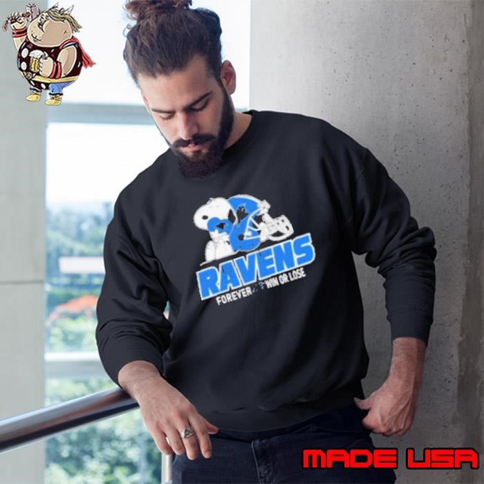 The Peanuts Movie Snoopy X Baltimore Ravens Forever Win Or Lose Sweatshirt