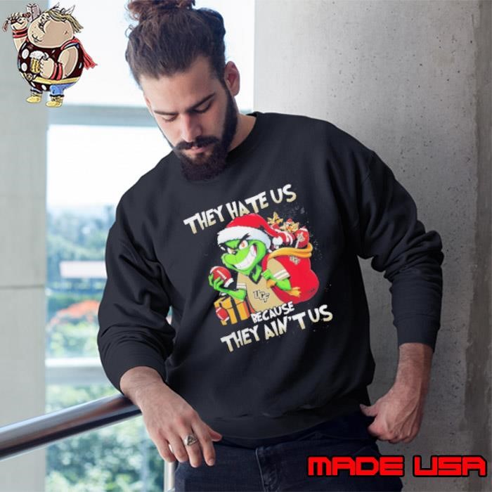 They Hate Us Because They Ain’t Us Grinch Vs UCF Knights Football Christmas Sweatshirt