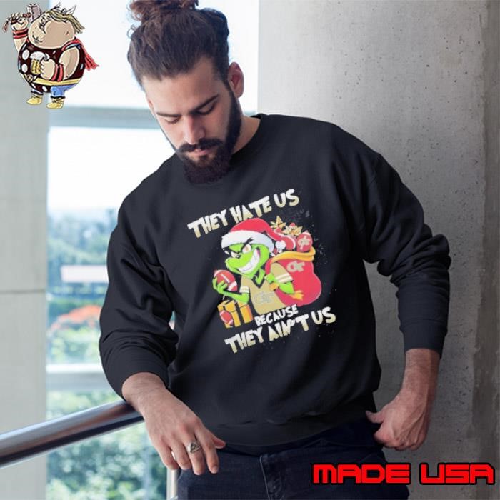 They Hate Us Because They Ain’t Us Grinch X Georgia Tech Yellow Jackets Football Christmas Sweatshirt