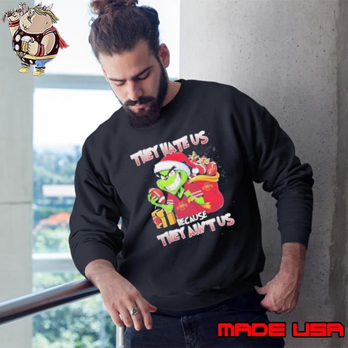 They Hate Us Because They Ain’t Us Grinch X Iowa State Cyclones Football Christmas Sweatshirt