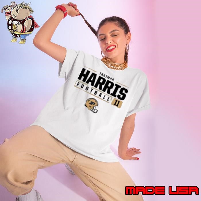 Tra'Mar Harris Purdue Boilermakers football NIL stacked box Ladies tee