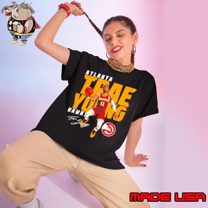 Trae Young Atlanta Hawks slant NBA basketball vintage Ladies tee