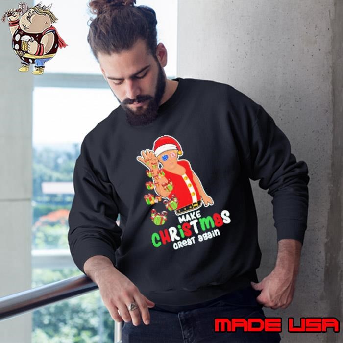 Trump Brothers Make Christmas Great Again Santa Sunglasses Usa Flag Sweatshirt