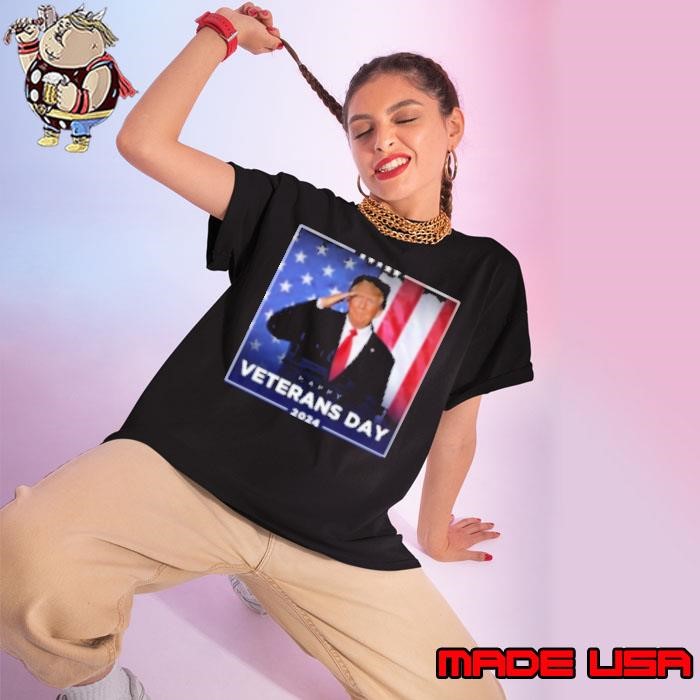 Trump Happy Veterans Day 2024 Ladies tee