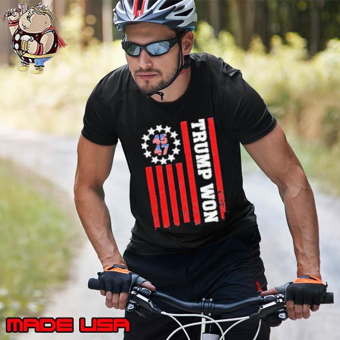 Trump Won 2024 45 47th President Usa Flag Trump Supporter Unisex