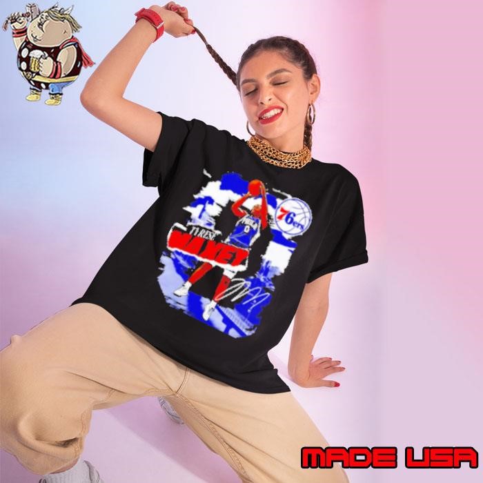Tyrese Maxey Philadelphia 76ers rough NBA basketball vintage Ladies tee