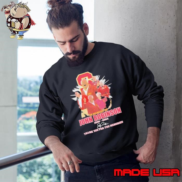 USC Trojans In Memory Of John Robinson 1935 2024 Thank You For The Memories Sweatshirt