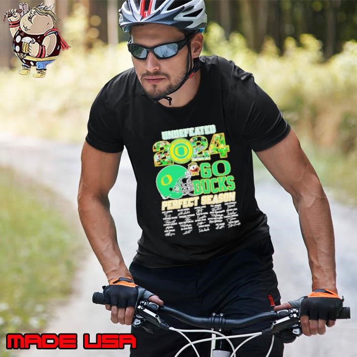Undefeated 2024 go Oregon Ducks perfect season signatures Unisex