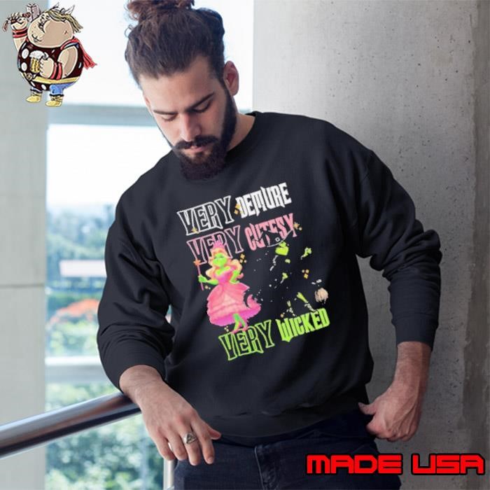 Very Demure Very Cutesy Very Wicked Grinch Christmas Sweatshirt