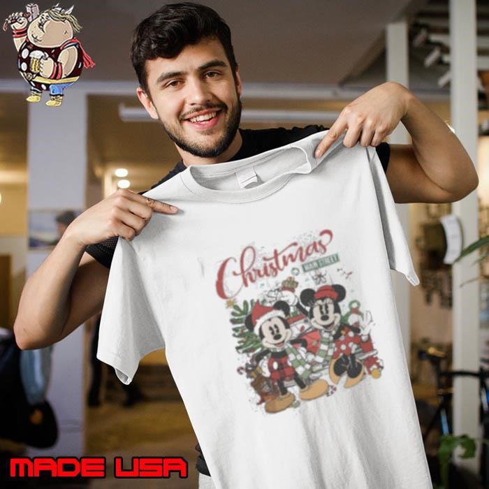 Vintage Disney Christmas On Main Street Shirt, Mickey Minnie Very Merry Christmas Party 2024 Unisex