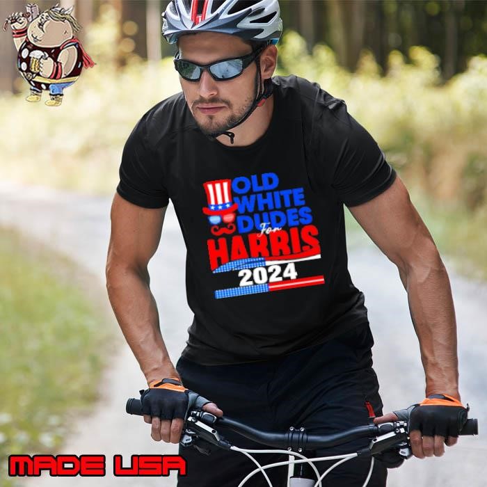 Vintage Old White Dudes for Harris 2024 American flag Unisex