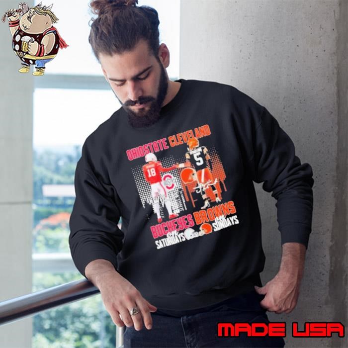 Will Howard Ohio State Buckeyes On Saturdays X Jameis Winston Cleveland Sweatshirt