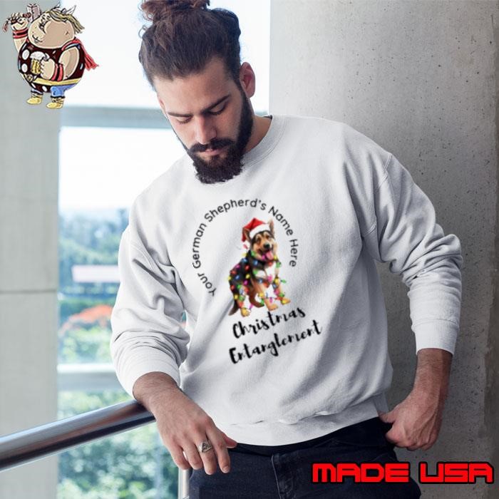 Your german shepherd's name here christmas Sweatshirt