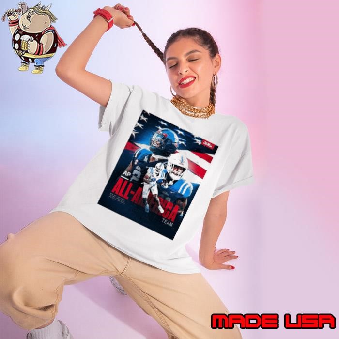 AP All-America Team Tre Harris, Walter Nolen, Pooh Paul Ole Miss Rebels 2024 Poster Ladies tee